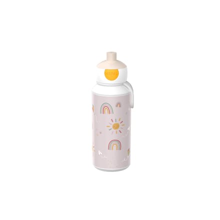 Mepal Pop-up drinkfles Campus - 400 ml - Sluit goed af - Drinkbeker voor kinderen - Sunshine & Rainbow