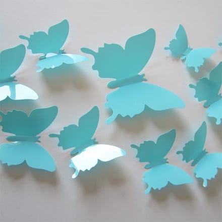 Elegante Vlinder Muur Decoratie - Blauw