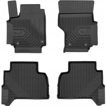 Frogum - No.77 - Automatten 3D - Geschikt voor VW Amarok (2009-2021) Dubbele Cabine - 4-delig - TPE Rubber - Zwart