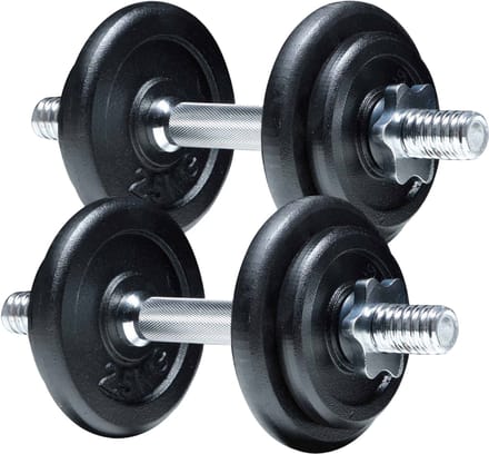 Fit'n Shape Verstelbare Dumbbells 20kg, ijzeren platen