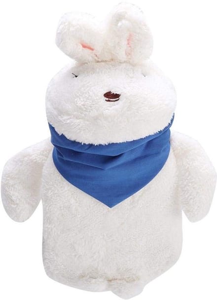 Dailygoody - Witte Konijn Warmwaterkruik met Pluche Puppetas - Hand