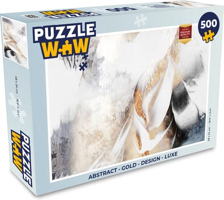 Puzzel Abstract - Gold - Design - Luxe - Legpuzzel - Puzzel 500 stukjes
