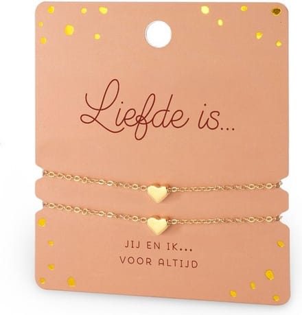 Armbandjes - Hartje - Liefde is jij en ik...