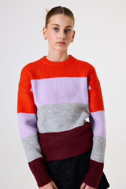 Gebreide pullover in colour-blocking-design