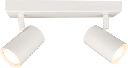 Ledvion LED Plafondspot Wit 2-lichts Rechthoek GU10 3W warm wit