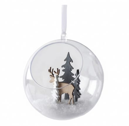 DIY - doe het zelf open kerstballen - 2x stuks - transparant - 12 cm