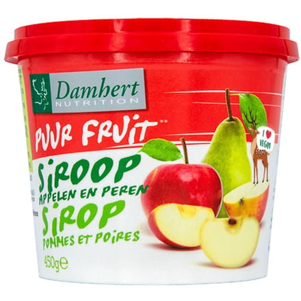Damhert Appelen en Peren Siroop (0 toegevoegde suikers) - 450 gram
