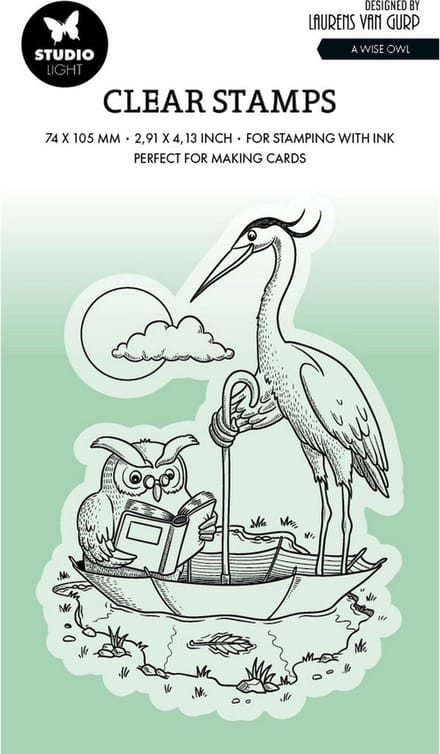Studio Light • By Laurens Clear Stempel A Wise Owl