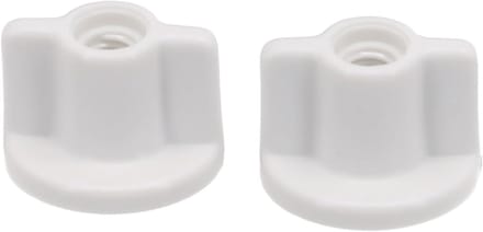Toiletbril 6 MM Schroef Wit Plastic Bodem Bevestiging 2-Pack Vervanging - Top Mount Scharnieren - WC Deksel Hardware