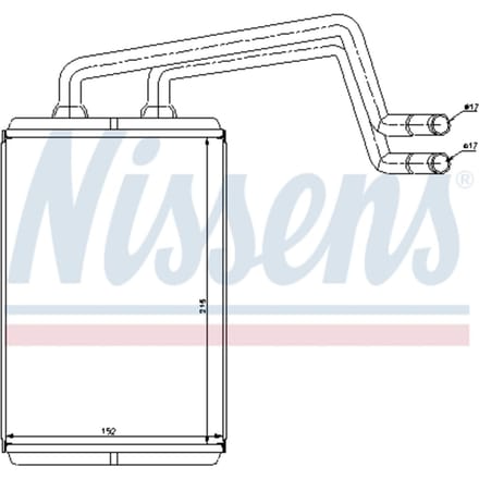 Warmtewisselaar, interieur verwarming NISSENS 77612