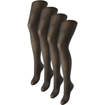 Pieces Dames Panty PCNEW NIKOLINE 20 Den Tights Zwart 4-Pack - Maat M/L