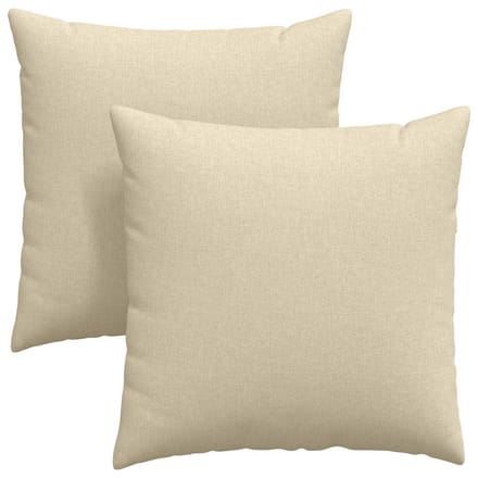 vidaXL - Zitkussens - 2 - st - Stof - Crème - 60 - x - 60 - cm