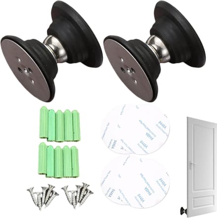 Magnetische Deurstopper - Deurvanger Camper - Deuren Beveiligen - Sterke Adsorptie - 2 stuks - Zwart