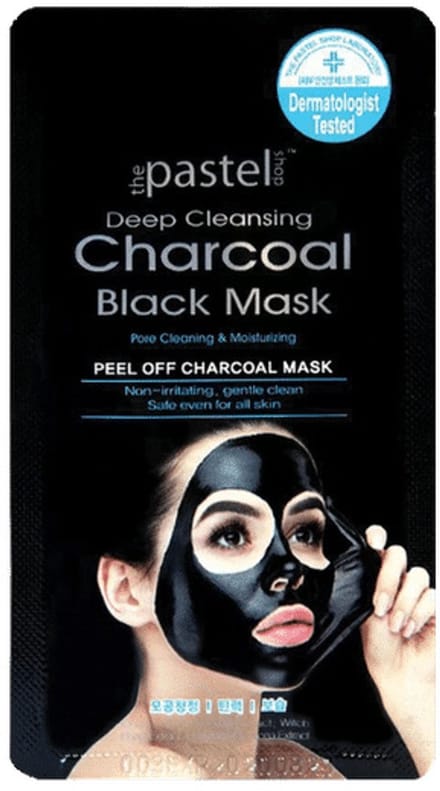 The Pastel Shop Deep Cleansing Charcoal Black, Peel-Off Mask,