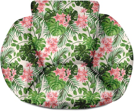 FEROCITY - Schommelkussen - Polyrotan schommelhoes - Voor een hangende tuincocon - Standaardmaat - Polyester - Palm Hel