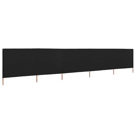vidaXL - Windscherm - 5-panelen - 600x160 - cm - stof - zwart