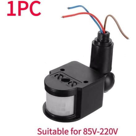 Détecteur de mouvement infrarouge automatique PIR 220V 12 V, capteur de mouvement LED, minuterie murale, capteur d'extérieur 12 volts, interrupteur de lumière 220V gray