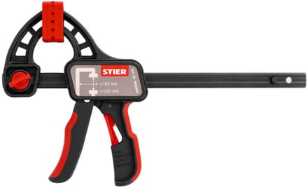 STIER eenhands-lijmtang 150 mm spanwijdte 80 mm uitsteeklengte