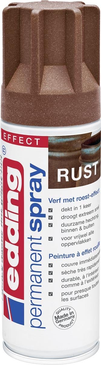 Edding Permanent Spray 5200, 200 ml, roest-effect 6 stuks
