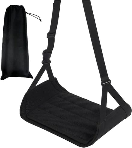 Voet Hangmat - Vliegreis Accessoire - Comfortabel Reizen - Verstelbare Beensteun - Compact Ontwerp - Zwart