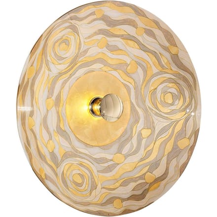 austrolux Kolarz Luna wandlamp, crèmekleurig, Ø 62 cm, glas/metaal