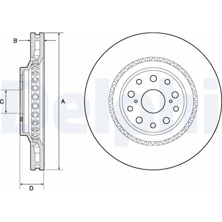 Remschijf DELPHI BG9186C