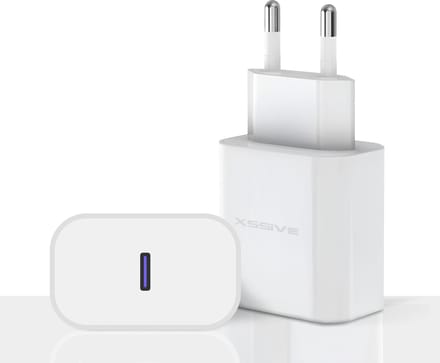 20W USB C Oplader - Snellader - USB-C Adapter - Geschikt voor Snellader iPhone en Samsung Lader - Wit - Xssive Origineel