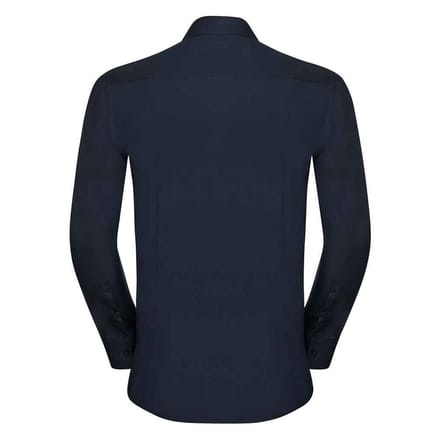 Russell Collection Heren Ultimate Stretch Formeel Overhemd met Lange Mouwen (Heldere marine)