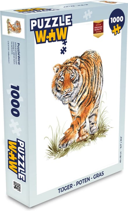 Puzzel Tijger - Poten - Gras - Legpuzzel - Puzzel 1000 stukjes volwassenen