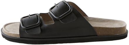 Next - Dames - Sandalen met twee bandjes, voetbed en extra brede pasvorm - Zwart