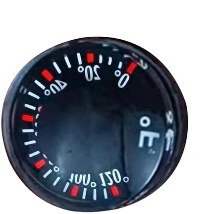 Ronde Mini Thermometer - Analoge Sensor - Klimaat Bewaken - Waterdichte Behuizing - 20 mm - Zwart