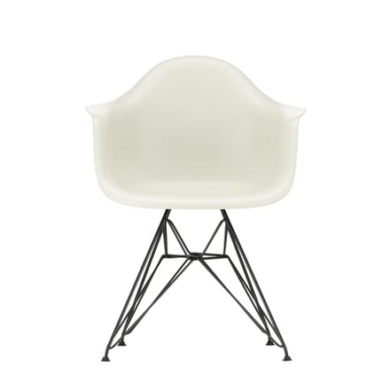 Vitra DAR Eames Plastic Armchair - zwart - kiezelsteen RE
