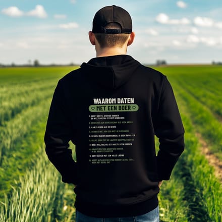 AGRIFANS® Daten met een Boer - Heren Hoodie - M