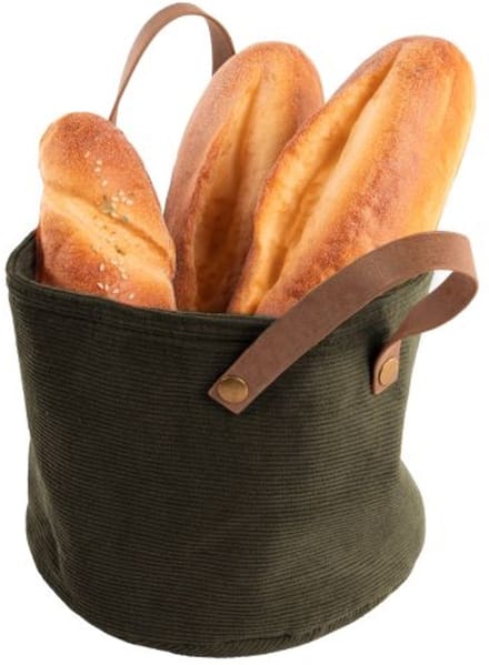 Tiseco - Broodmand VELMAR - opvouwbaar, wasbaar - Dia 18 cm - olijfgroen
