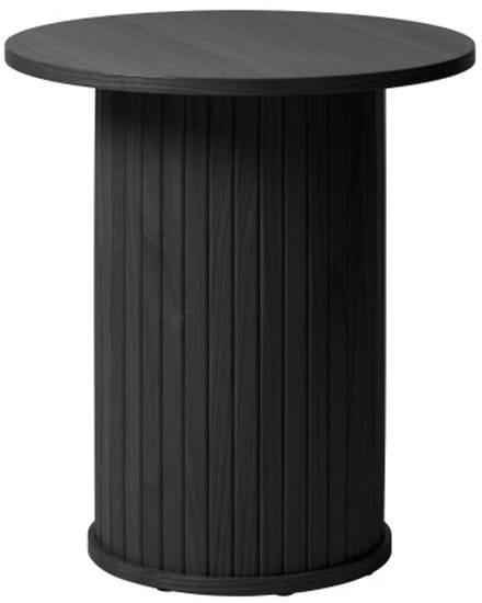 Bijzettafel Nola rond eiken 50 cm - Zwart