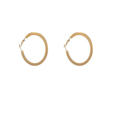 Go Dutch Label Oorringen Flat Hoop - 50mm Goudkleurig
