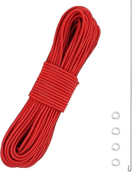 Tentstok Koord - Elastisch Bungee Koord - Tent Reparatie - Inclusief Hulpmiddelen - 60 voet Lengte