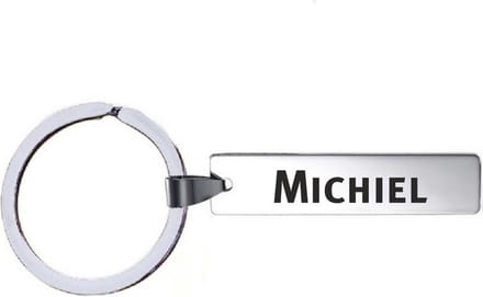 Sleutelhanger Met Naam - Michiel - RVS