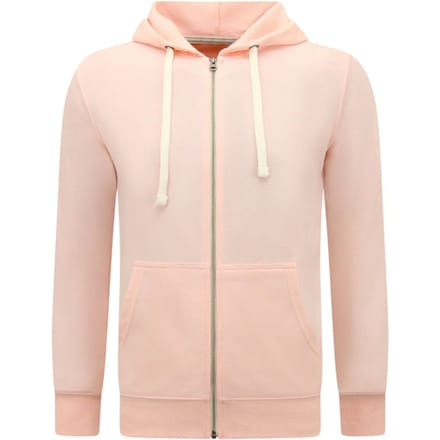 Hoodie Heren met Rits - Trainingsjack heren - Sportvest - Roze