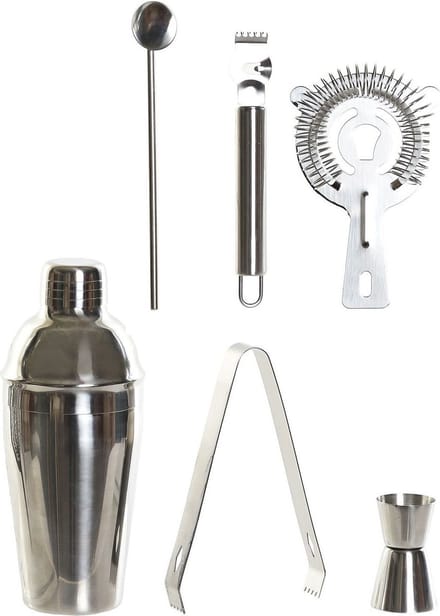 ITEM Cocktailshaker - set 6-delig - RVS - 550 ml - vaatwasserbestendig