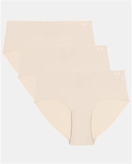 UA PURE STRETCH NO SHOW HIPSTER-SOLID3PK 1383895-500 XS