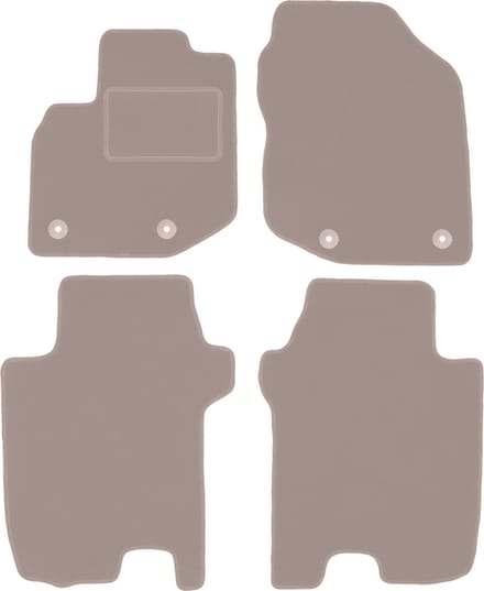 Beige veloursmatten voor: Honda Jazz III hatchback (2011-2014)