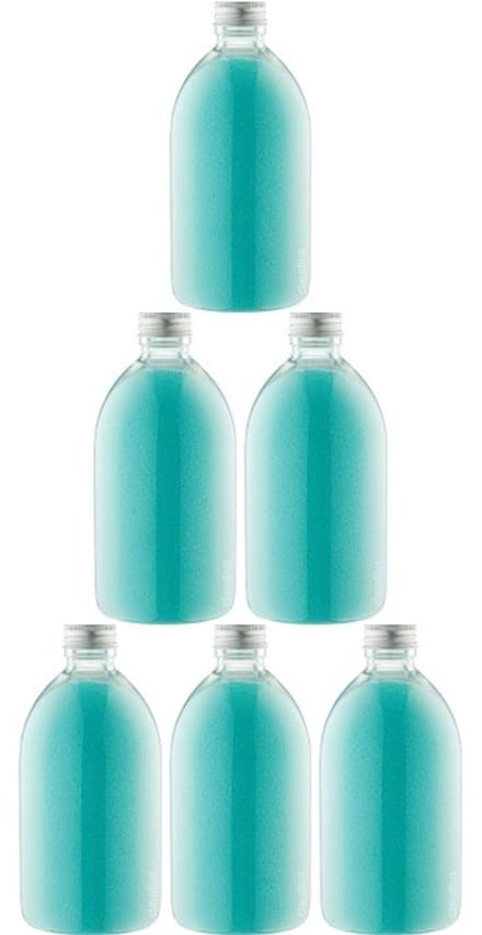 Scrubzout Hamam 650 gram - Fles met aluminium dop- set van 6 stuks - Hydraterende Lichaamsscrub