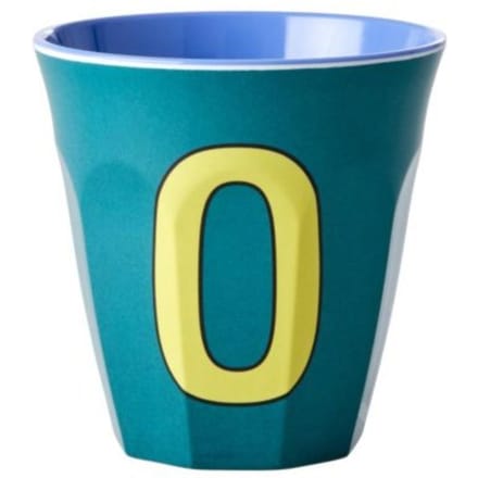 Rice melamine beker medium letter o groen