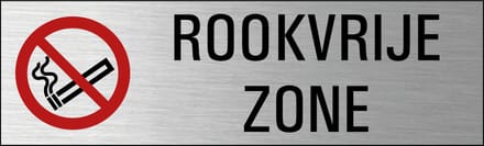 Rookvrije zone deurbordje met zelfklevende strip