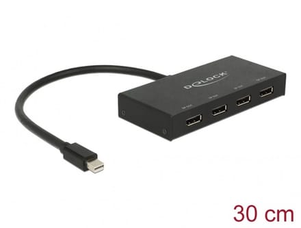 Delock DisplayPort 1.2 Splitter 1 x mini DisplayPort in > 4 x DisplayPort out 4K