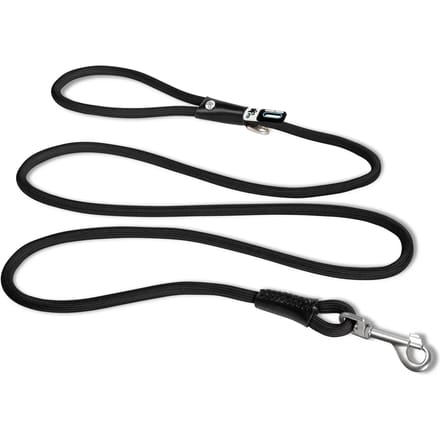 Curli Stretch Comfort Leash Zwart - Hondenriem - 180x1 cm Rond Nylon Ø 10 Mm