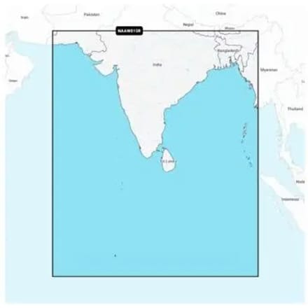Kaart van het Indisch subcontinent Navionics SD