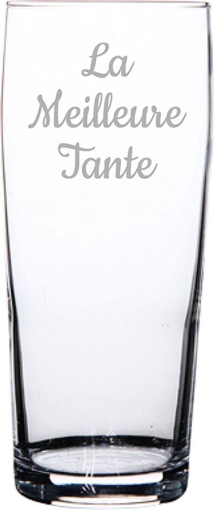 Bierfluitje gegraveerd - 19cl - La Meilleure Tante