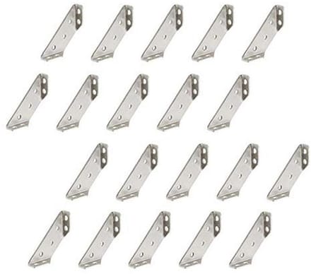 Hoekbeugels 50x50mm - 20 Stuks RVS Koppelingen voor Meubelconstructie
